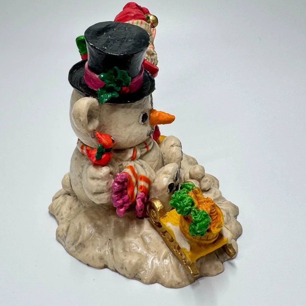 Vintage 1986 Enesco Skipper Sandi Zimnicki Elf Snowman Bear Figurine 871435